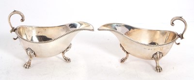 Lot 169 - A pair of Victorian silver sauce boats of...