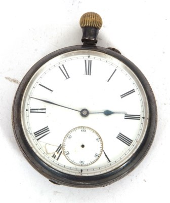 Lot 219A - A silver open face pocket watch, hallmarked on...