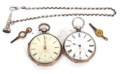 Lot 221 - Mixed Lot:  Two pocket watches, one metal...