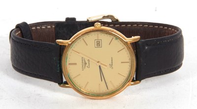 Lot 235 - A Longines Presence gents wristwatch, quartz...