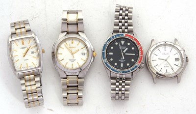 Lot 239 - Mixed Lot:  Four gents Seiko wristwatches to...