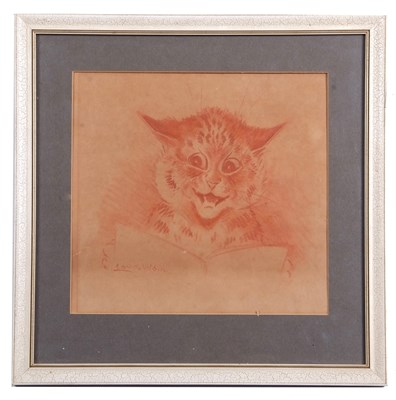 Lot 414A - Louis Wain (British,1860-1939), Cat with a...