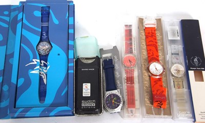 Lot 248 - Mixed Lot: Various Olympic Swatch watches to...