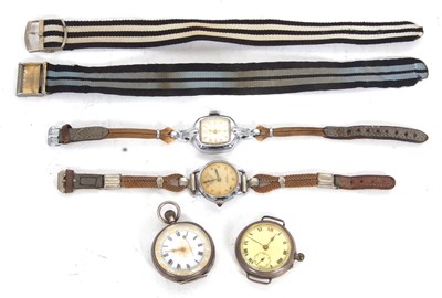 Lot 255 - Mixed Lot:  Two lady's wristwatches, a white...