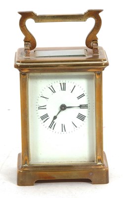 Lot 259 - A brass carriage clock, four side glasses and...
