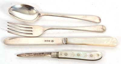 Lot 182 - Mixed Lot:  A hallmarked silver Christening...