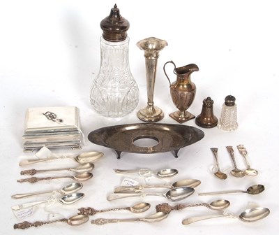 Lot 188 - Mixed Lot:  An Edwardian silver ink stand...