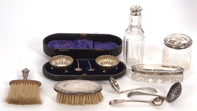 Lot 191 - Mixed Lot:  A cased pair of Victorian silver...