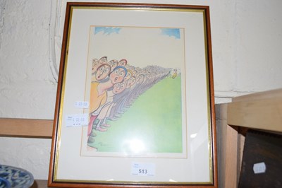 Lot 513 - BATEMAN COMICAL GOLFING PRINT 'THE DRIVE', F/G