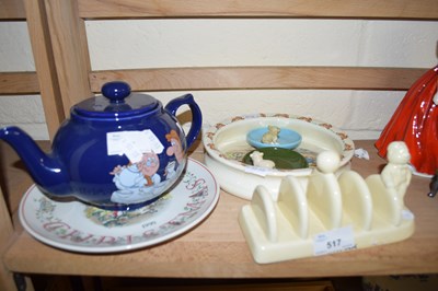 Lot 517 - MIXED LOT OF CERAMICS TO INCLUDE A BUNNIKINS BOWL