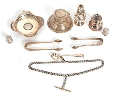 Lot 64 - Mixed Lot: An Edwardian small silver capstan...