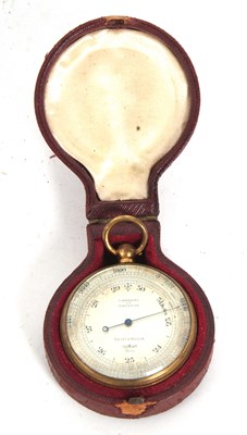 Lot 134 - Pocket barometer by Short & Mason, London, the...