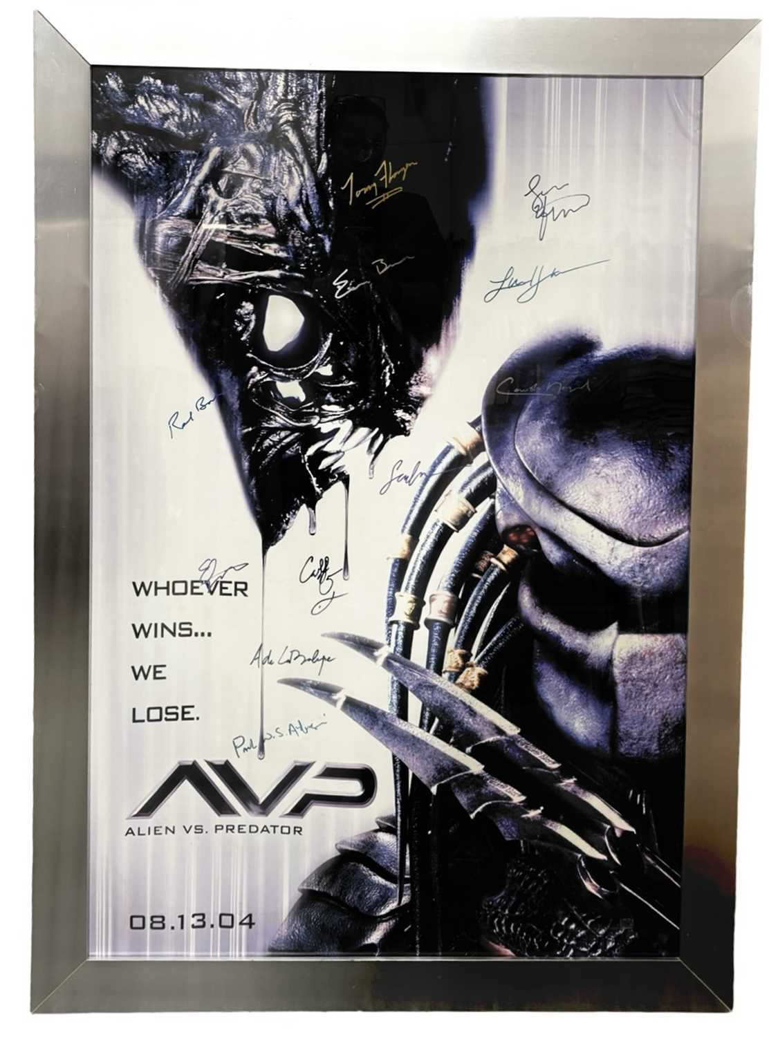 Lot 77 - A framed movie poster for Alien versus...