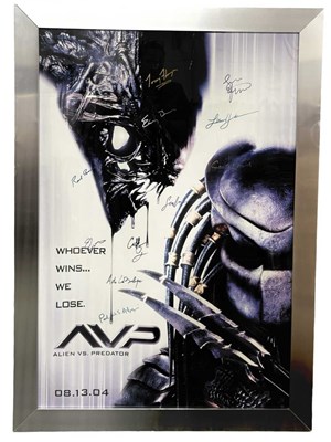 Lot 77 - A framed movie poster for Alien versus...