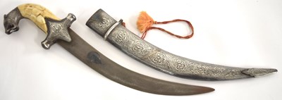 Lot 67 - Moghul / Indo persian Damascus tiger head...