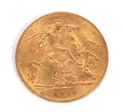 Lot 174 - A 1914 half sovereign, 4.0g