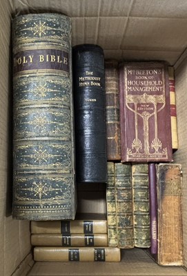 Lot 728 - One box of antiquarian leather bound books...