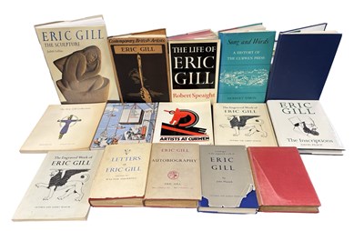 Lot 764 - ERIC GILL. A Collection of mostly hardback...