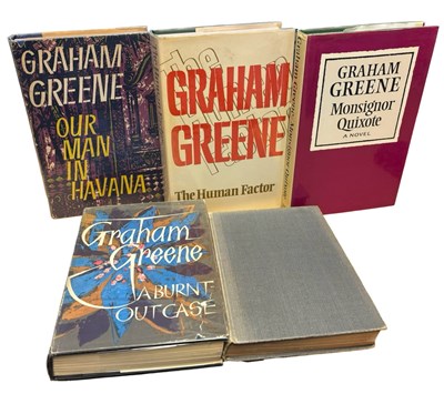 Lot 323 - GRAHAM GREENE: 5 Titles: OUR MAN IN HAVANA,...