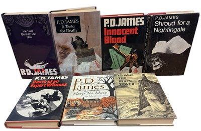 Lot 126 - P D JAMES FIRSTS: 7 Titles: A TASTE FOR DEATH,...