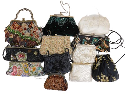 Lot 85 - Twelve lady's handbags, to include beaded,...