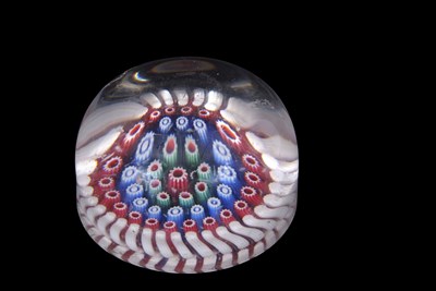 Lot 4 - Large paperweight with multi-coloured canes...