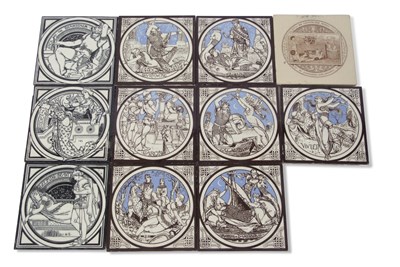 Lot 16 - Group of tiles Minton Moyr Smith, mainly with...