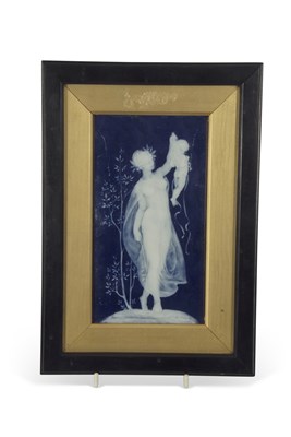 Lot 17 - Framed pate-sur-pate plaque, signed by L Solon,...