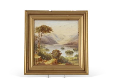 Lot 24 - Porcelain plaque, late 19th century, painted...