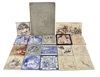 Lot 28 - Group of 19th century tiles by Minton and...