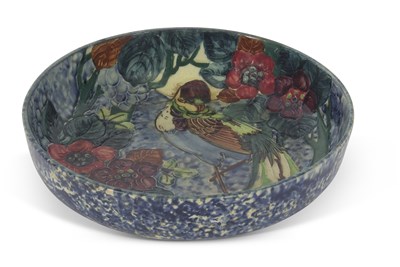 Lot 67 - Large bowl with tube lined Art Nouveau design...
