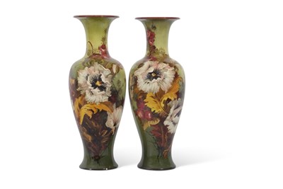 Lot 46 - An impressive pair of  Doulton Lambeth faience...