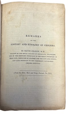 Lot 1044 - DISBOUND MEDICAL PAMPHLET: DAVID CRAIGIE:...