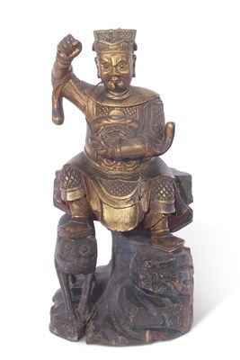 Lot 122 - Interesting wooden model of the  Chinese deity...