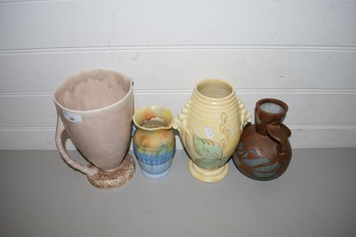 Lot 29 - MIXED LOT COMPRISING AN ART GLASS VASE BY MADY...