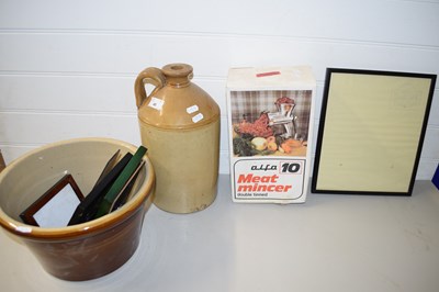 Lot 46 - MIXED LOT STONEWARE BREWERY FLAGON, UNMARKED,...