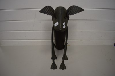 Lot 63 - MODERN METAL MODEL OF A DOG WITH NODDING HEAD
