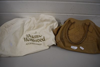 Lot 73 - VIVIENNE WESTWOOD PALE BROWN LEATHER HANDBAG
