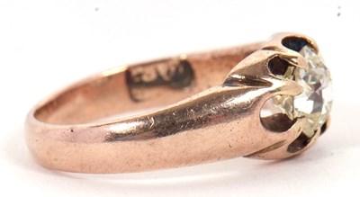 Lot 29 - A single stone diamond ring, with an old mine...