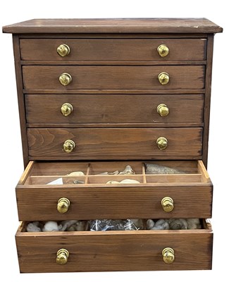 Lot 58 - Collectors cabinate with specimins