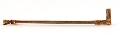 Lot 82 - A riding crop brooch, modelled as a riding...
