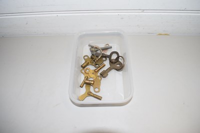 Lot 104 - BOX OF CLOCK KEYS
