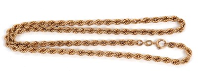 Lot 134 - A 9ct rope twist necklace, with tag stamped 9K...