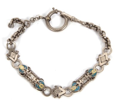 Lot 198 - A late 19th century watch chain, the fancy...