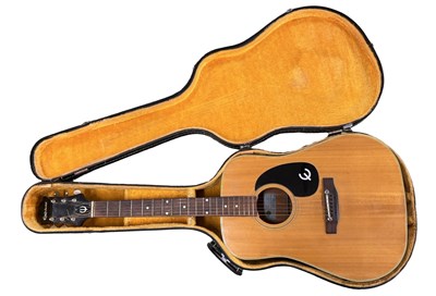 Lot 148 - A 6-string Epiphone FT-145 acoustic guitar,...