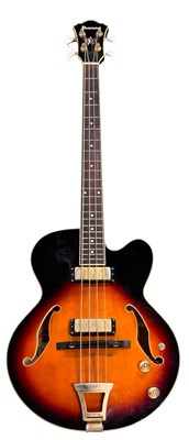 Lot 151 - An Ibanez Artcore vintage-style 4-string bass...