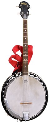 Lot 143 - A Vintage 4-string banjo with Remo head in...