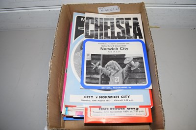 Lot 112 - BOX VINTAGE NORWICH CITY FOOTBALL PROGRAMMES,...