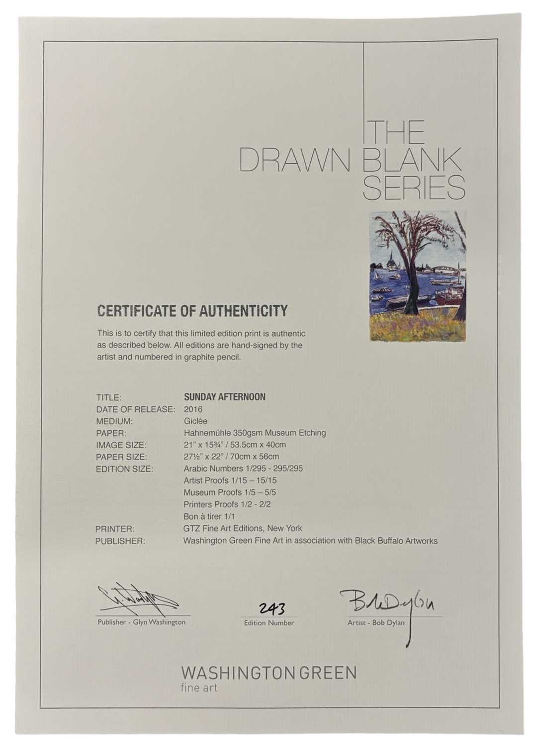 Lot 125 - BOB DYLAN LIMITED EDITION PRINT [SIGNED] - THE...