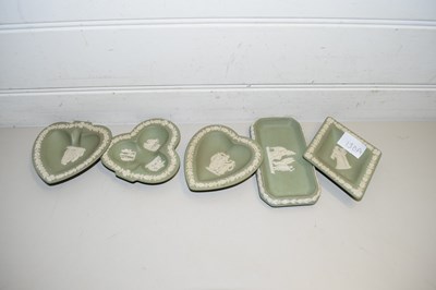 Lot 130A - FIVE VARIOUS WEDGWOOD JASPERWARE PIN DISHES